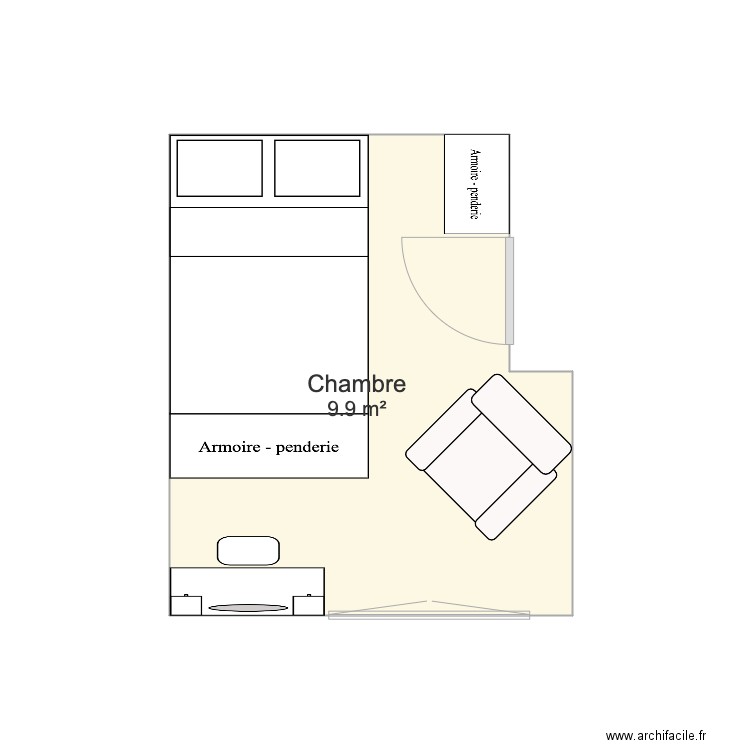 chambre Naomy. Plan de 0 pièce et 0 m2