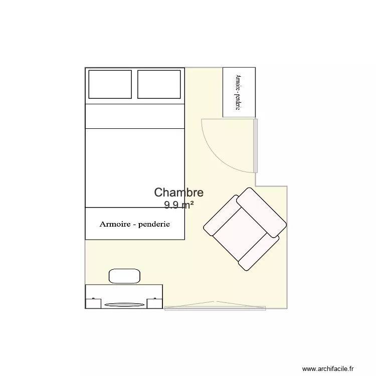 chambre Naomy. Plan de 