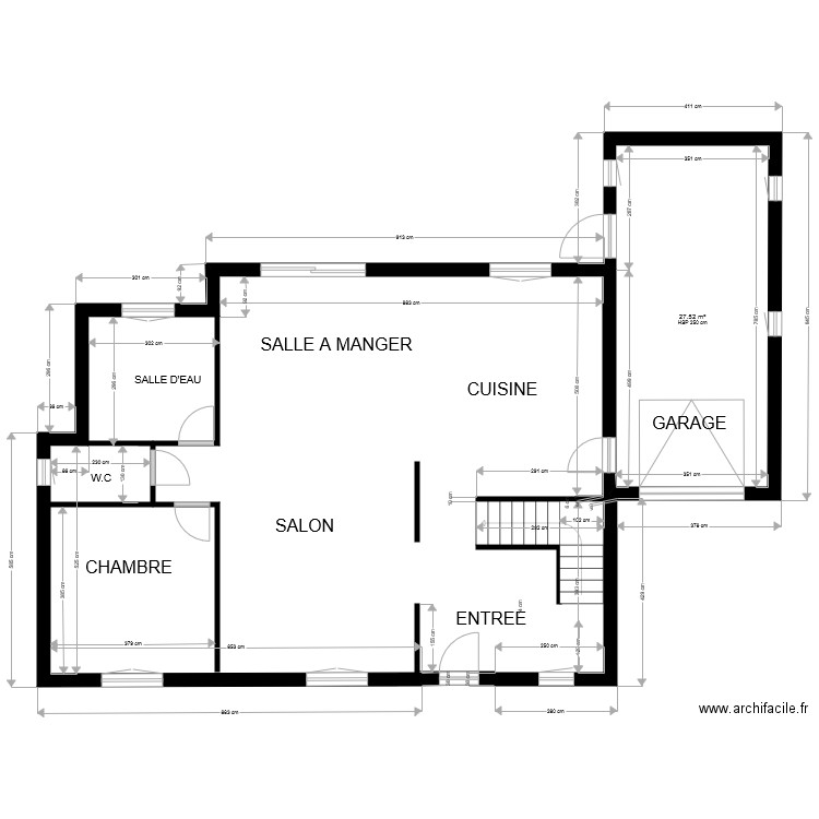 RDC GARAGE. Plan de 0 pièce et 0 m2