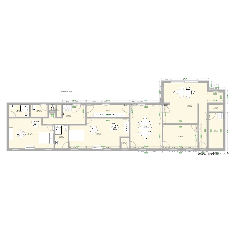 Bâtiment Voltaire RDC 1 VERSION V 001. Plan de 14 pièces et 167 m2