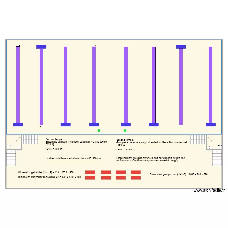 Local Stockage DBI. Plan de 