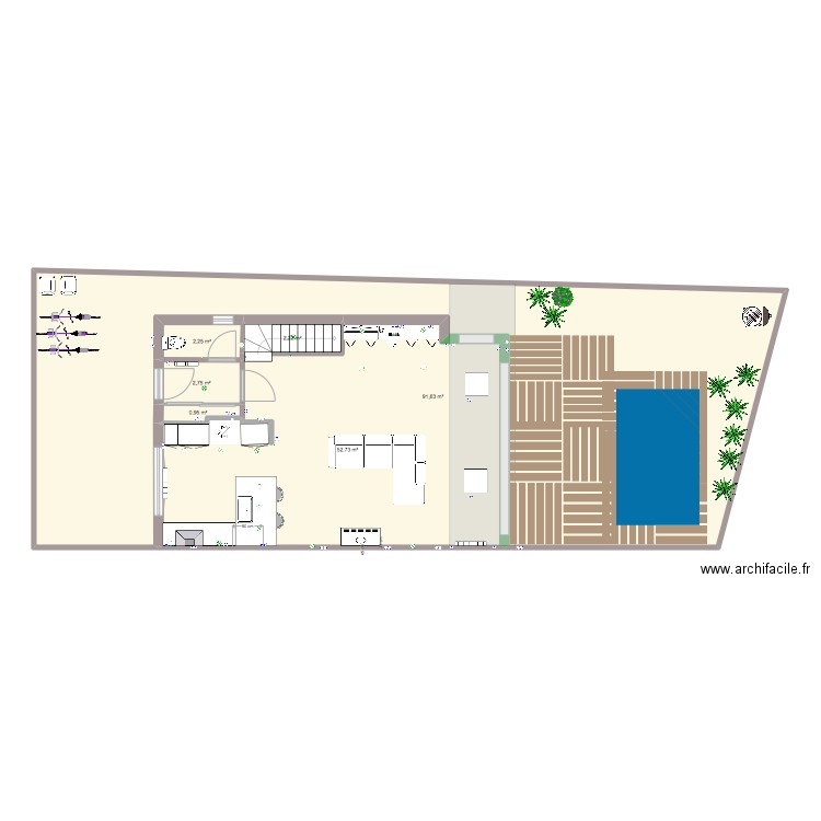 JdA terrain et piscine et intérieur elles ELECTRICITE. Plan de 0 pièce et 0 m2