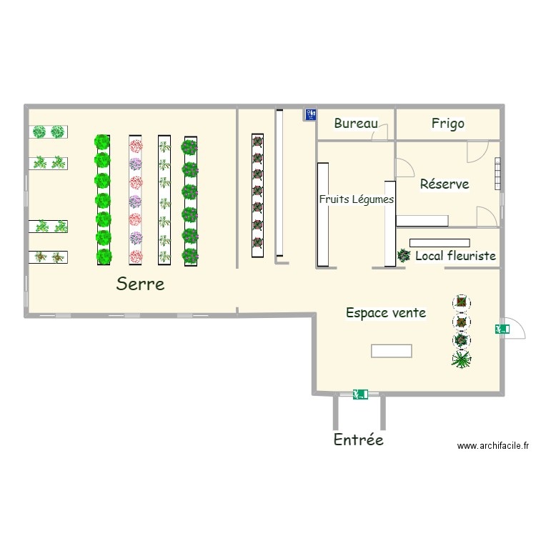 magasin. Plan de 0 pièce et 0 m2