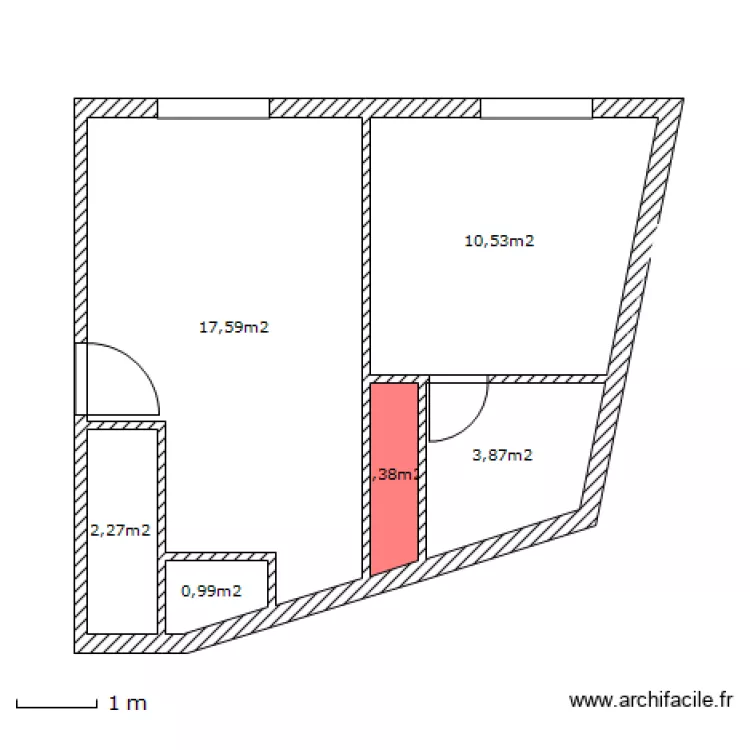 Appartement 3. Plan de 