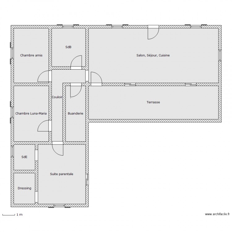 Projet maison. Plan de 0 pièce et 0 m2