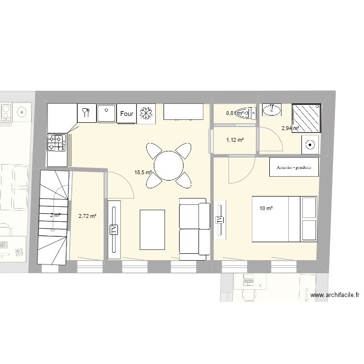 saint quentin rénové. Plan de 21 pièces et 164 m2