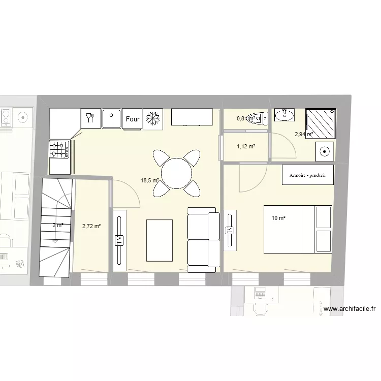 saint quentin r&eacute;nov&eacute;. Plan de 