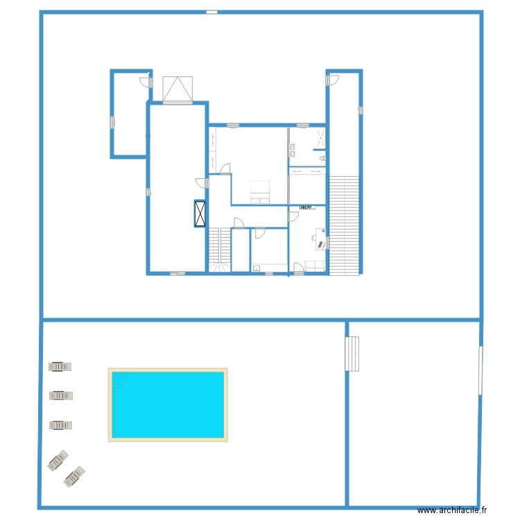 VILLA SIX FOURS RDC ET EXT. Plan de 0 pièce et 0 m2