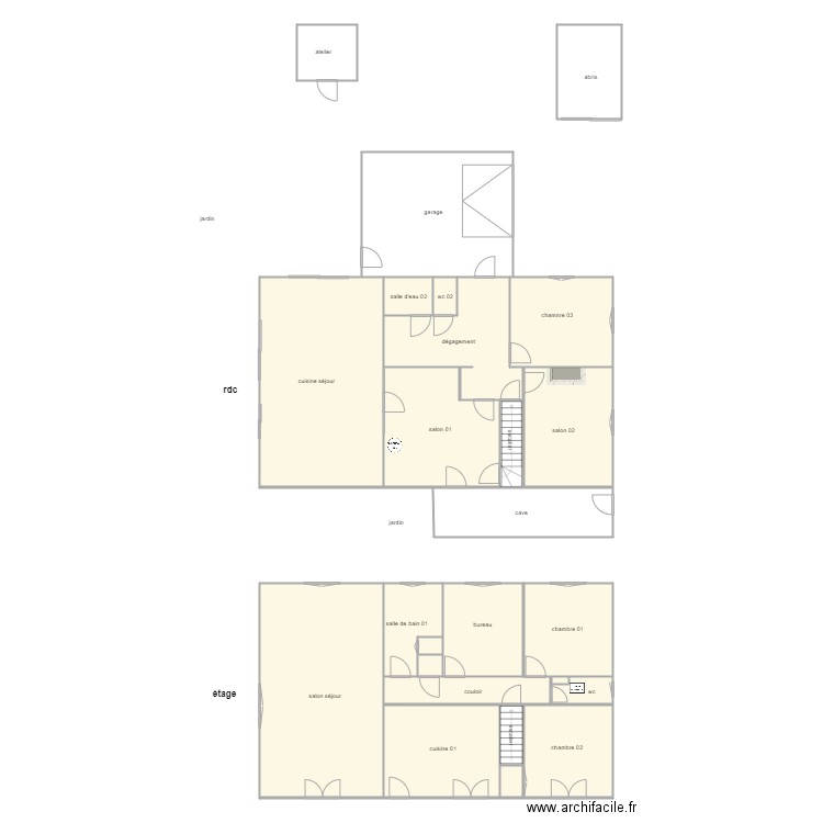 trique principale am. Plan de 0 pièce et 0 m2