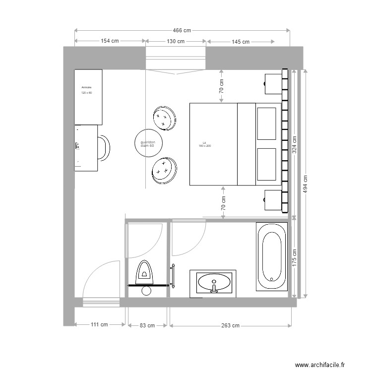 ETAGE      CHAMBRE 21. Plan de 0 pièce et 0 m2