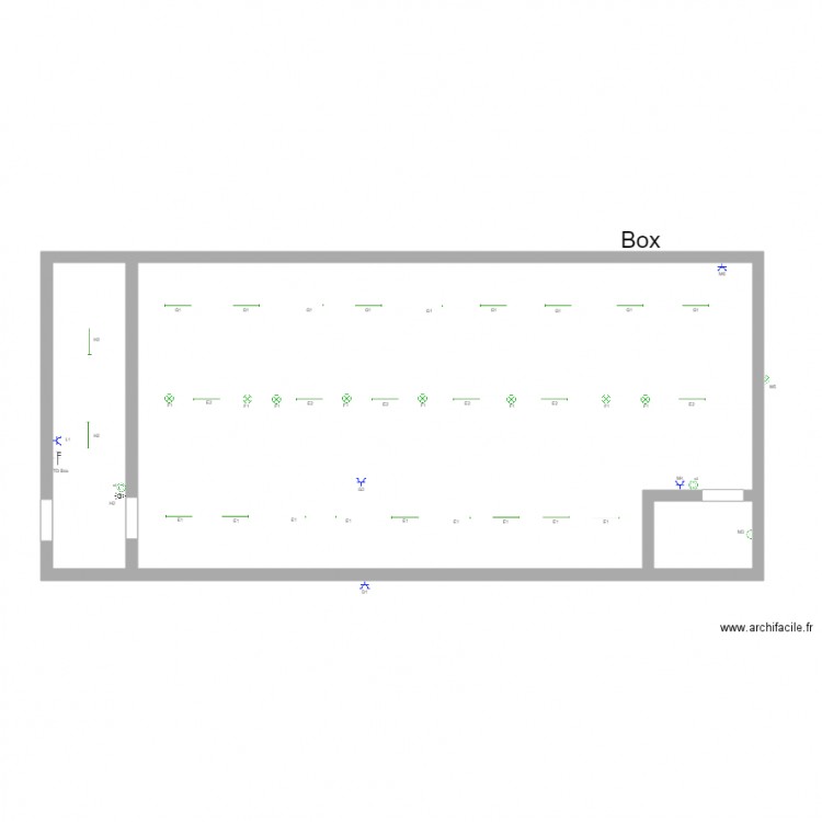 Loom - Ecurie - Box. Plan de 3 pièces et 98 m2