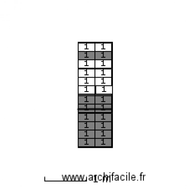SDB (mur 0.80x2.50cm). Plan de 0 pièce et 0 m2