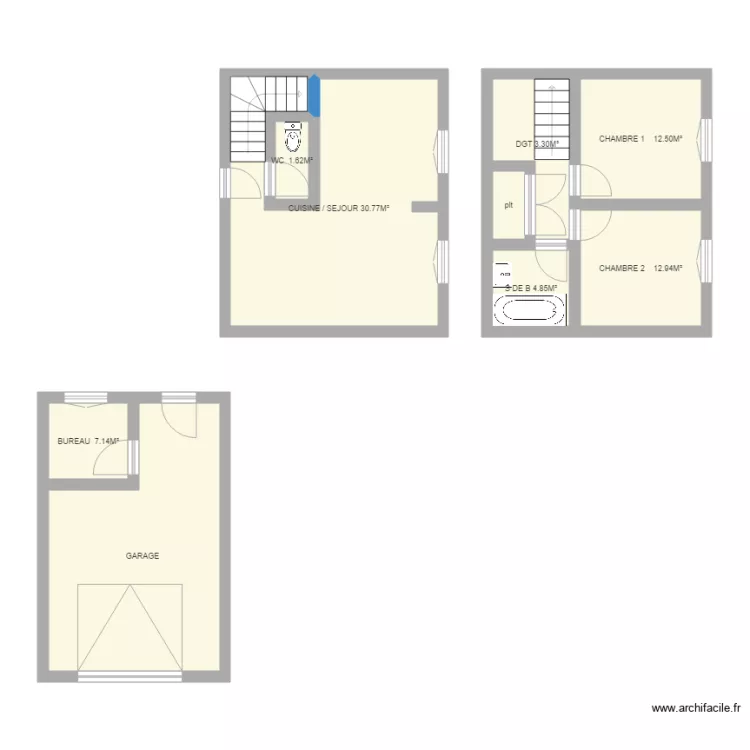 THIBAUD MAISON FOND DE COURS. Plan de THIBAUD MAISON FOND DE COURS. Plan de