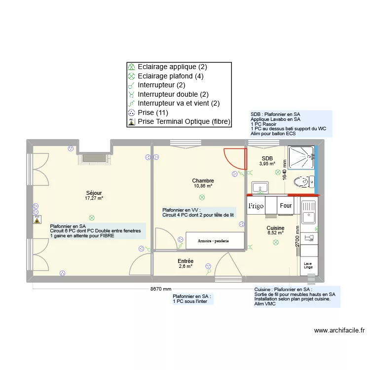 45 Victor Micholet Plan ELEC. Plan de 5 Pièces et 41 m² 45 Victor Micholet Plan ELEC. Plan de 5 Pièces et 41 m²