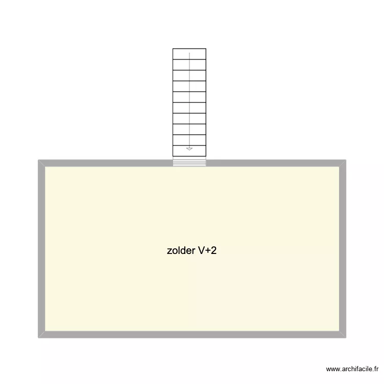 plan woning zolder V+2 Gierlebn. Plan de 