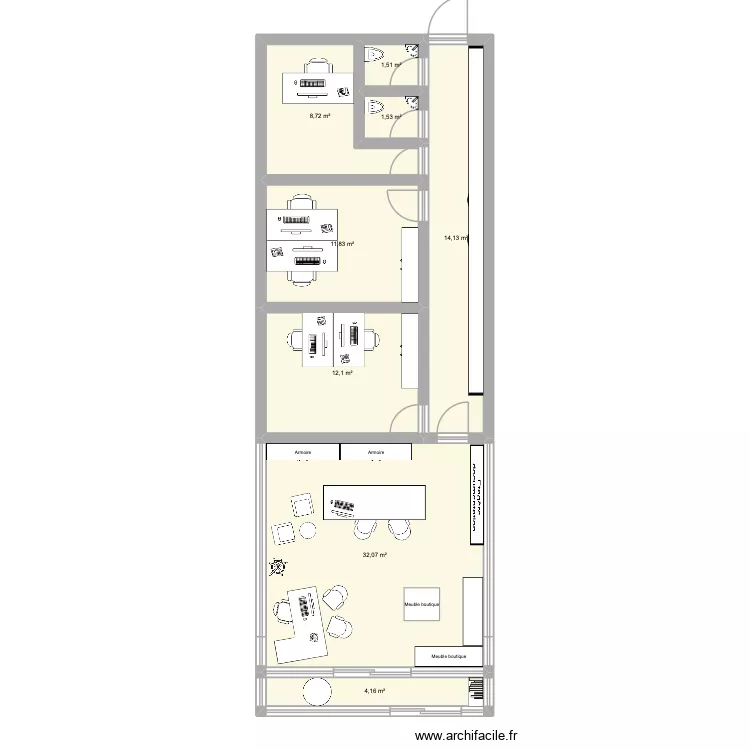 OT Castelnaudary. Plan de 8  et 86 m²