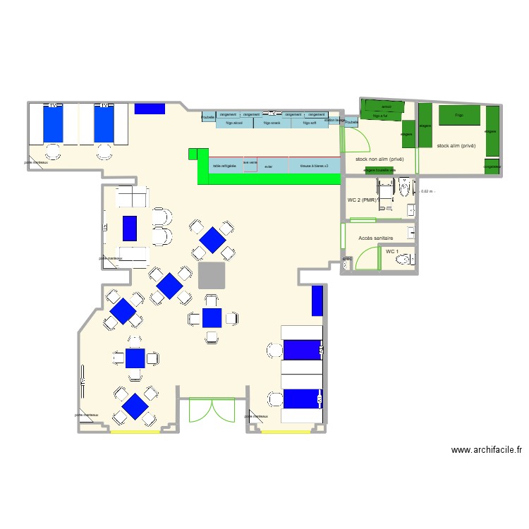 Bar Esport - V4. Plan de 12 pièces et 120 m2