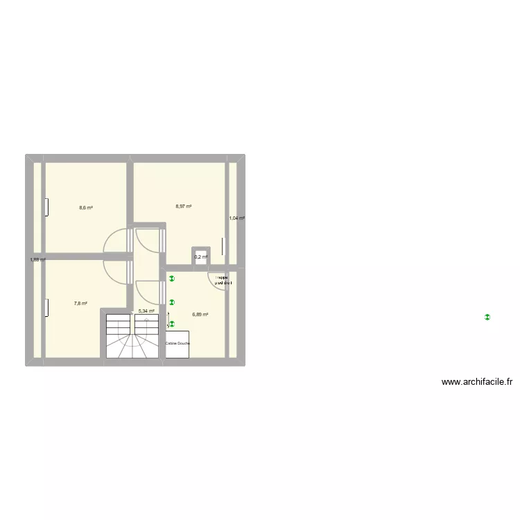 SMUG3. Plan de 8  et 41 m²