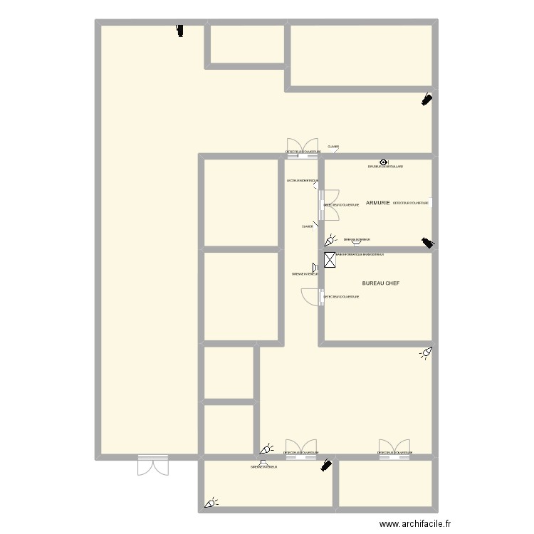 POLICE MUNICIPALE CADEMA. Plan de 12 pièces et 306 m2