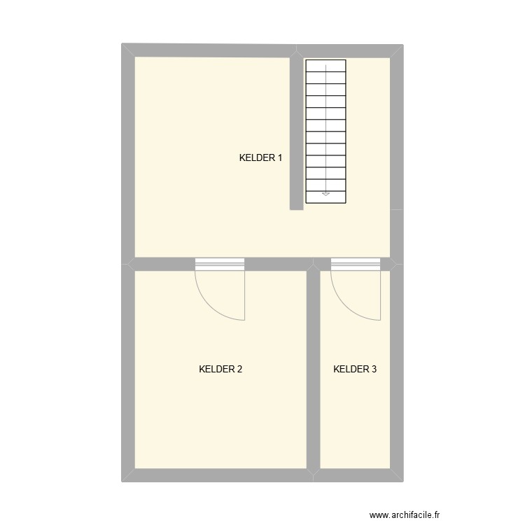 KELDER.B. Plan de 3 pièces et 40 m2