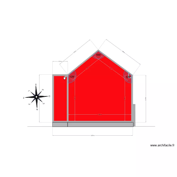 Bazoches 410 DP4/3 NORD 2. Plan de 2 et 9 m² Bazoches 410 DP4/3 NORD 2. Plan de 2 et 9 m²