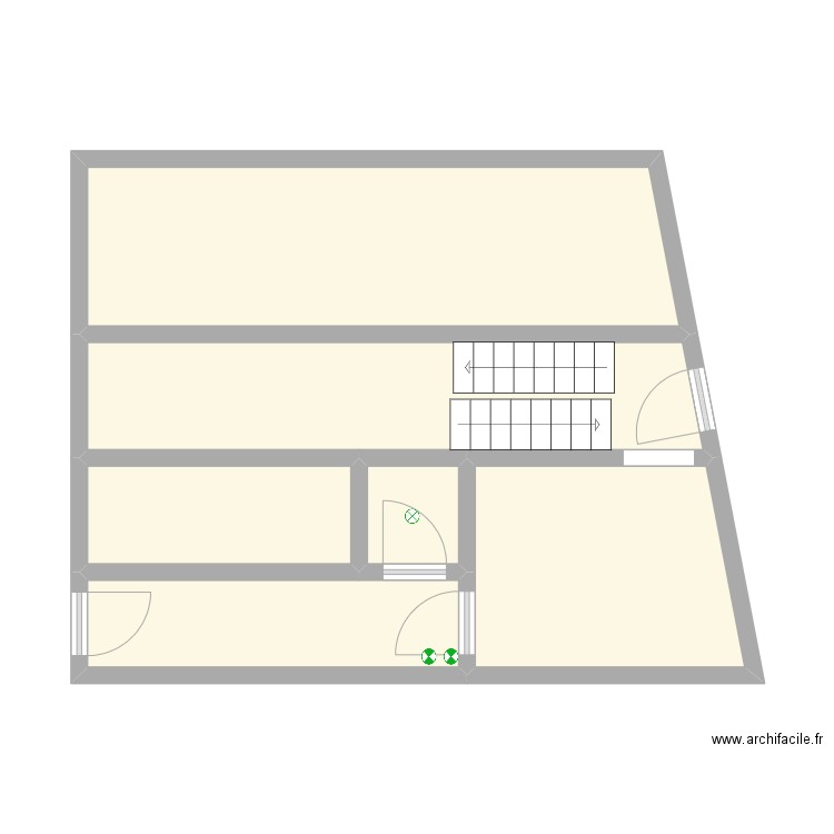 HOL INT + CAVA AP5. Plan de 6 pièces et 44 m2