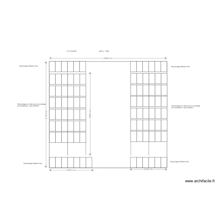 CH VOIRON Ars 1284. Plan de 