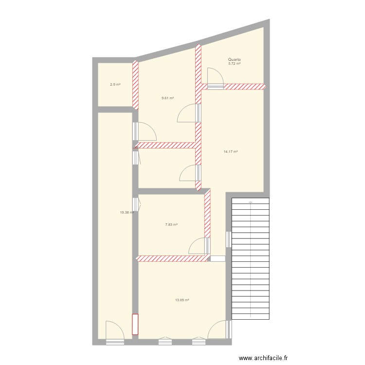 Gremio 16 0 demolições 1. Plan de 0 pièce et 0 m2