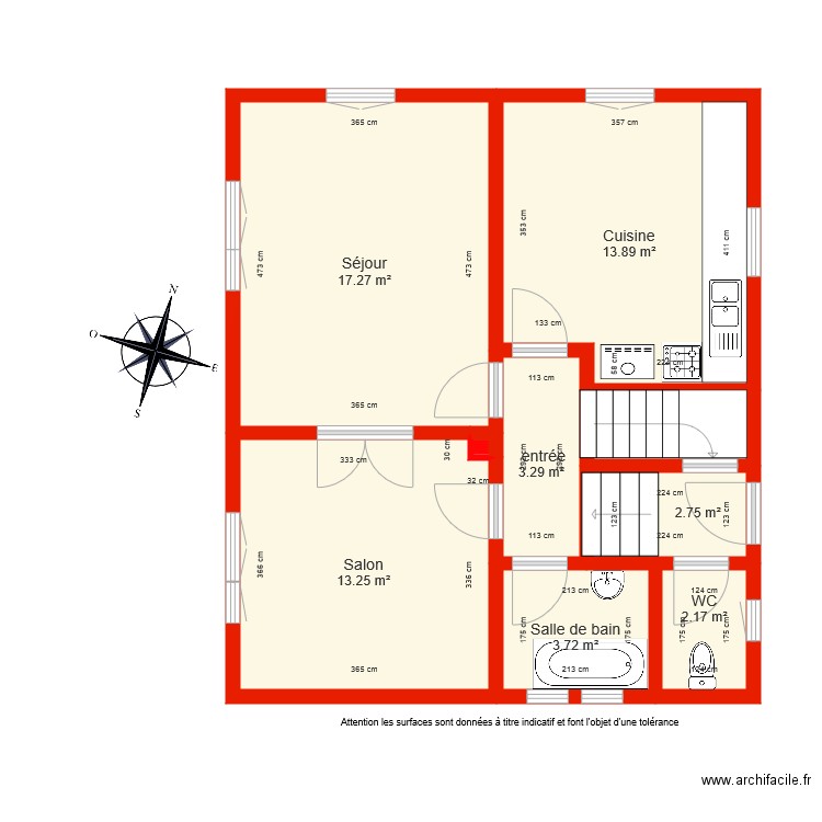 BI 4413 rdc côté. Plan de 0 pièce et 0 m2