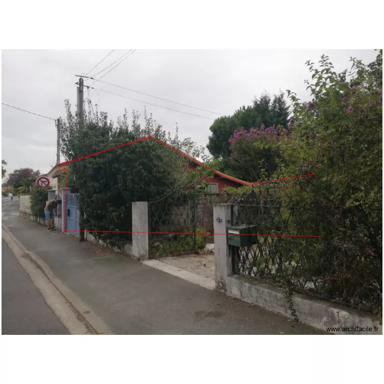 maison B&eacute;reng&egrave;re coupe. Plan de 