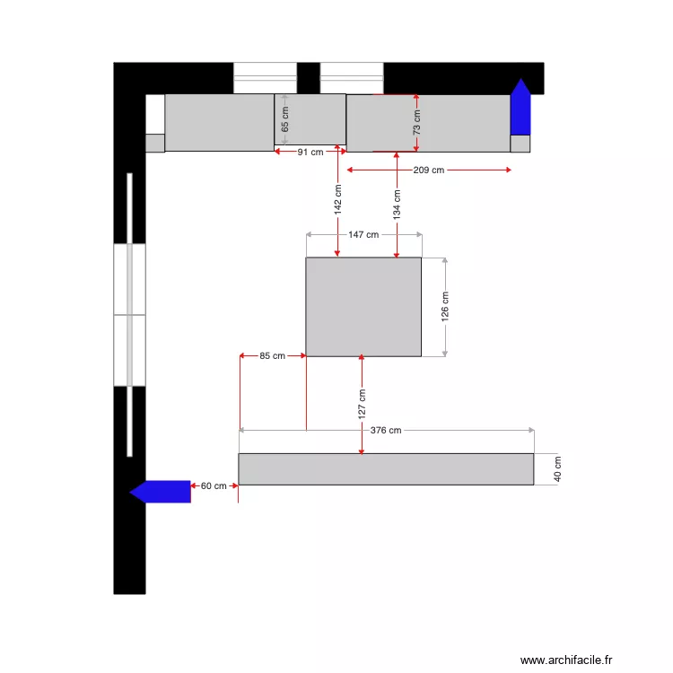 BASE et  CLOISON CLAUSTRA. Plan de 