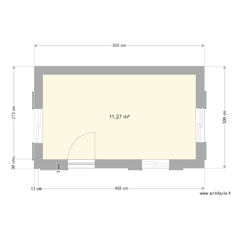 Lescun 15m2 extérieur. Plan de 0 pièce et 0 m2