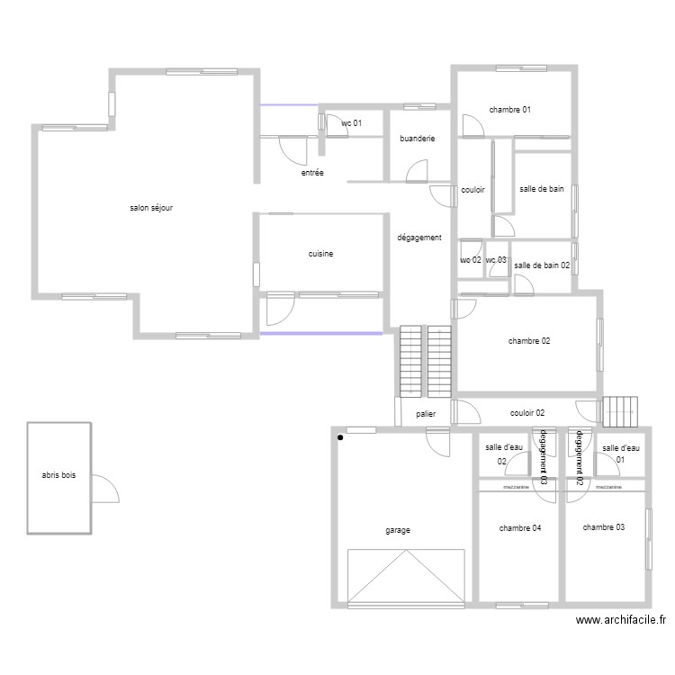 mf rousseau rdc 01. Plan de 0 pièce et 0 m2