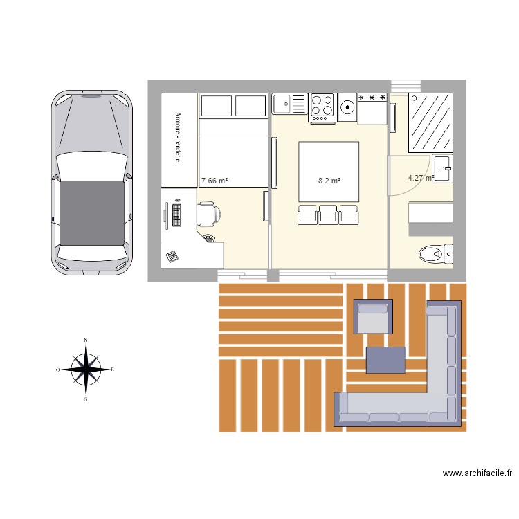 maison perso 20m. Plan de 0 pièce et 0 m2