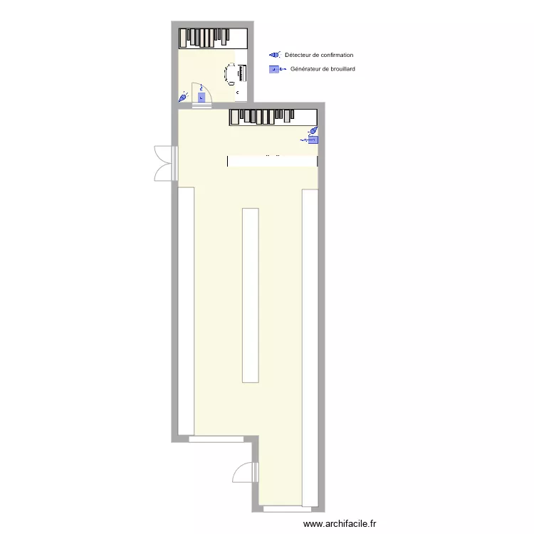 TABAC L ILE AUX TRESORS G&eacute;n&eacute;rateur de brouillard . Plan de 