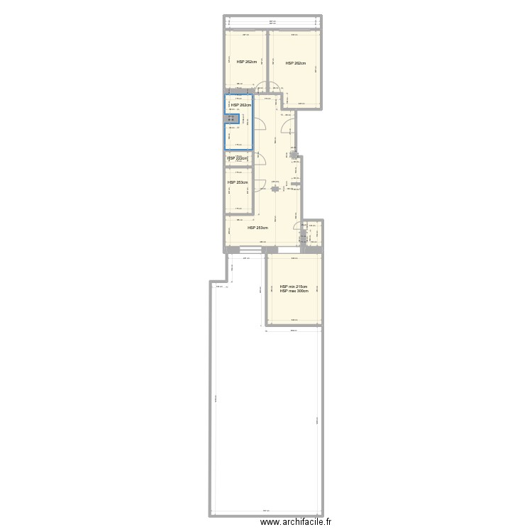 CESBRON. Plan de 14 pièces et 190 m2