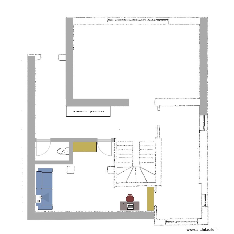 Salon TV peu de frais. Plan de 0 pièce et 0 m2