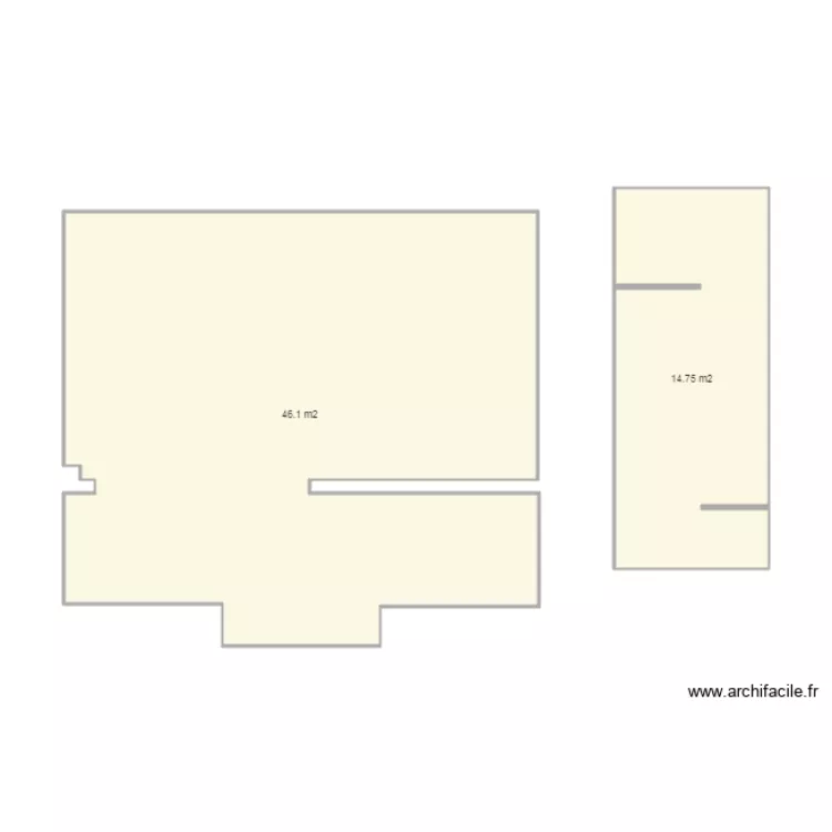 Surface maison. Plan de 