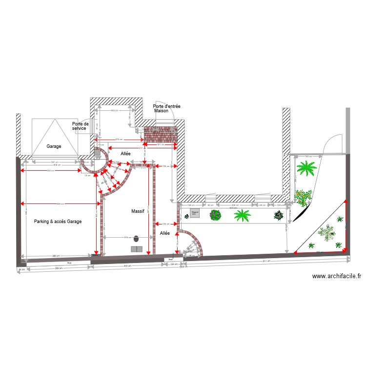 Plan Parking plus les cotations. Plan de 0 pièce et 0 m2