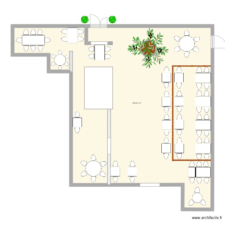 plan restau. Plan de 0 pièce et 0 m2