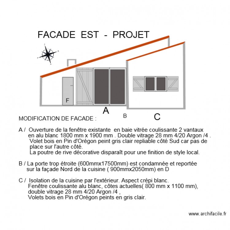 FACE  EST. Plan de 0 pièce et 0 m2