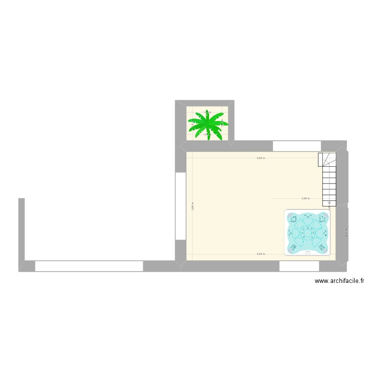 grange guip 8. Plan de 2 pièces et 38 m2