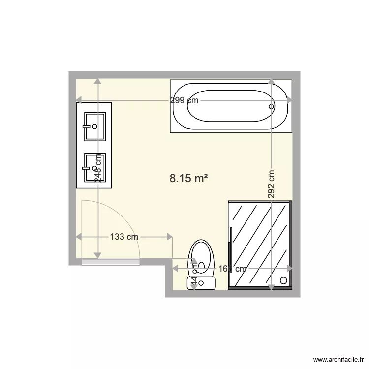 Baulers SDB 1er. Plan de 