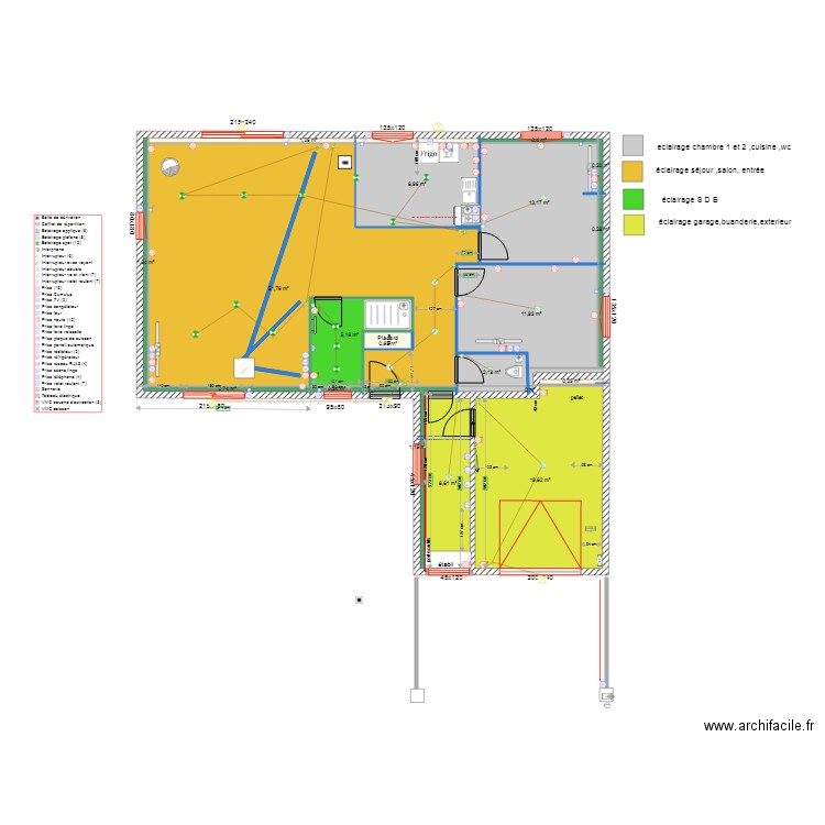 boites de dérivation. Plan de 0 pièce et 0 m2