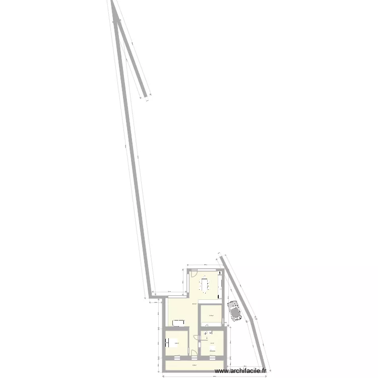 Oeting double carr&eacute;. Plan de 