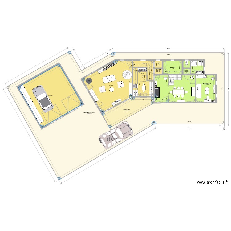 PLAN 26 18. Plan de 14 pièces et 552 m2