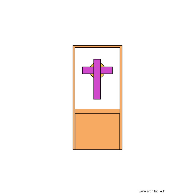 porte église bois et verre. Plan de 0 pièce et 0 m2