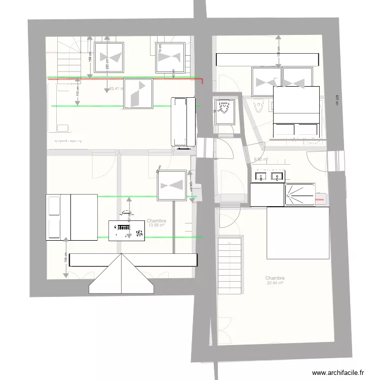 Projet Marie 2 etages. Plan de 