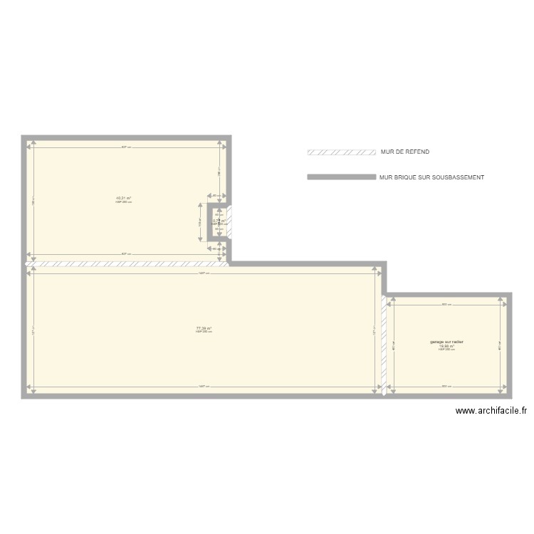 martinez fondations. Plan de 4 pièces et 138 m2