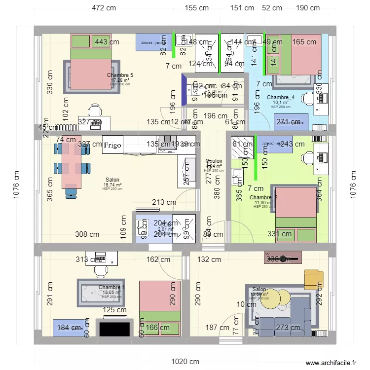 CJ - Projet coloc 3 Pl. de la Libert&eacute; Saint-Brieuc, Bretagne_Projet&eacute;_v1 CJ. Plan de 